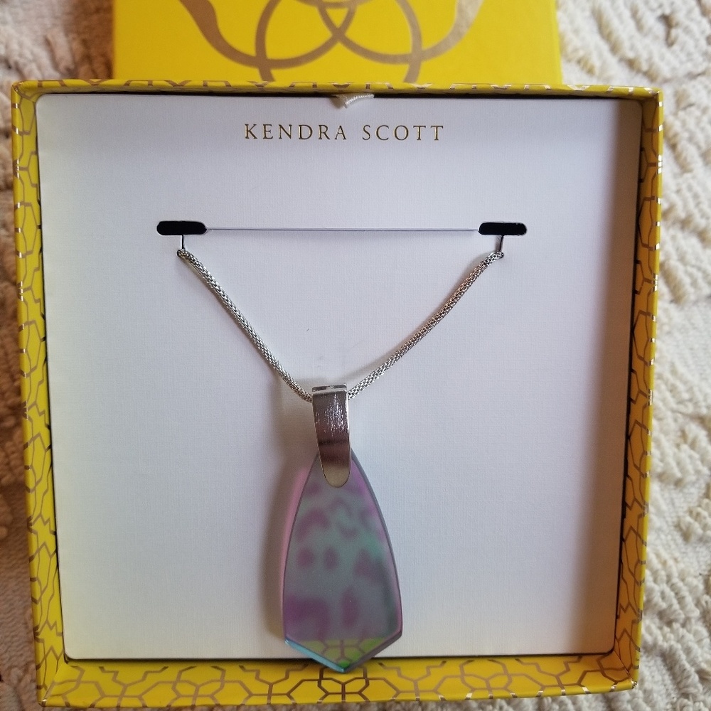 Kendra Scott Azalea Necklace Indigo Dichroic Gls